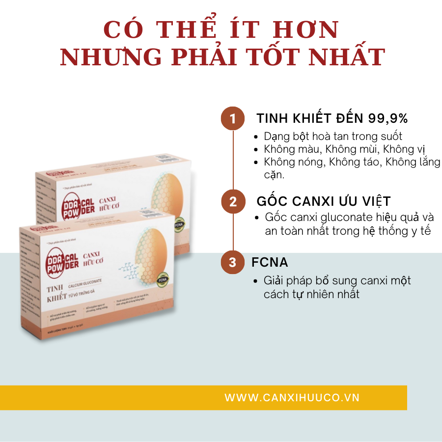 CANXI HỮU CƠ TỪ VỎ TRỨNG